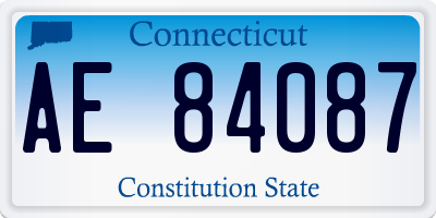 CT license plate AE84087