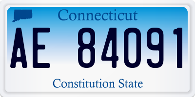 CT license plate AE84091