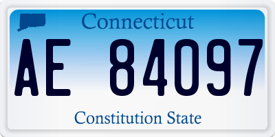 CT license plate AE84097