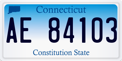 CT license plate AE84103
