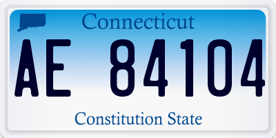 CT license plate AE84104