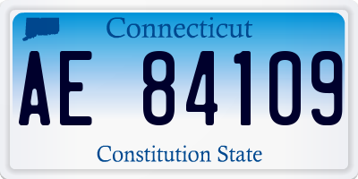 CT license plate AE84109