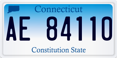 CT license plate AE84110