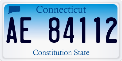 CT license plate AE84112