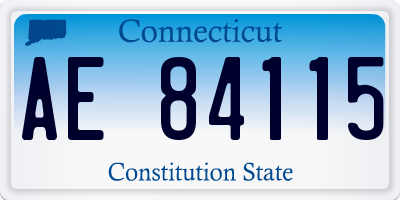 CT license plate AE84115