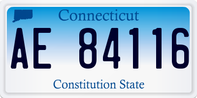 CT license plate AE84116
