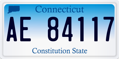 CT license plate AE84117