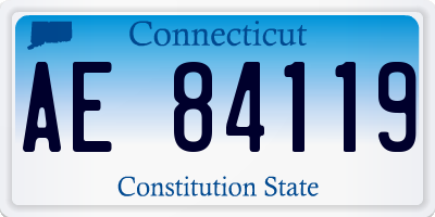 CT license plate AE84119