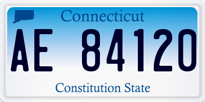 CT license plate AE84120