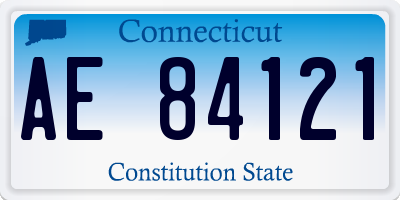 CT license plate AE84121