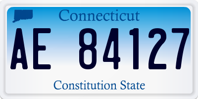 CT license plate AE84127