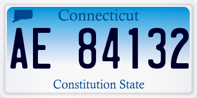 CT license plate AE84132