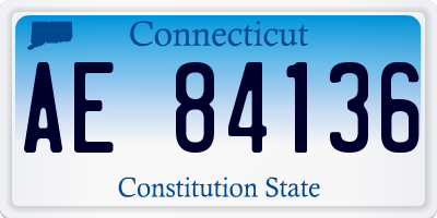 CT license plate AE84136