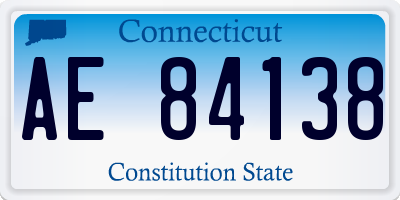 CT license plate AE84138
