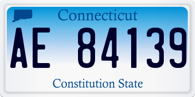 CT license plate AE84139