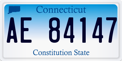 CT license plate AE84147