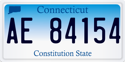 CT license plate AE84154