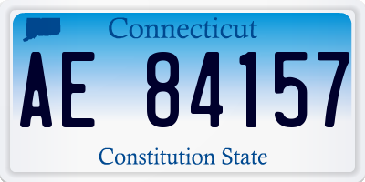 CT license plate AE84157
