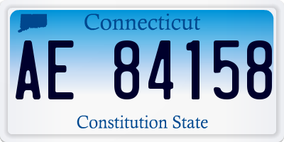 CT license plate AE84158