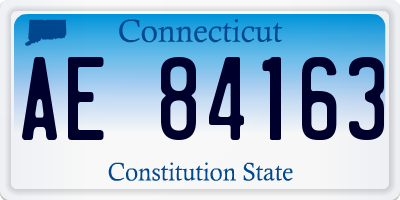 CT license plate AE84163