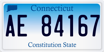 CT license plate AE84167