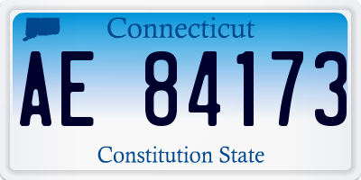 CT license plate AE84173