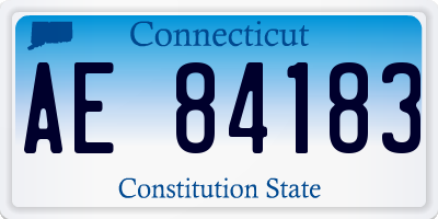 CT license plate AE84183