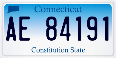 CT license plate AE84191
