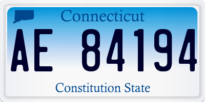 CT license plate AE84194