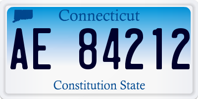 CT license plate AE84212