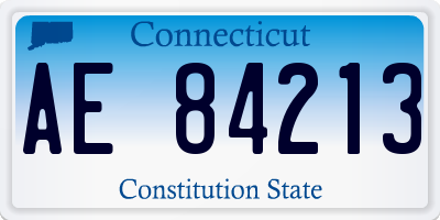 CT license plate AE84213