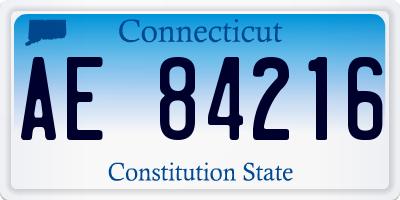 CT license plate AE84216