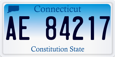 CT license plate AE84217