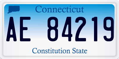 CT license plate AE84219