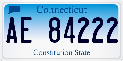 CT license plate AE84222