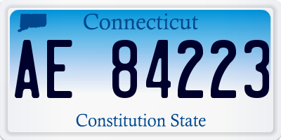 CT license plate AE84223