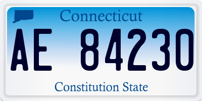 CT license plate AE84230