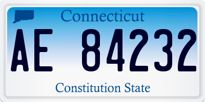 CT license plate AE84232