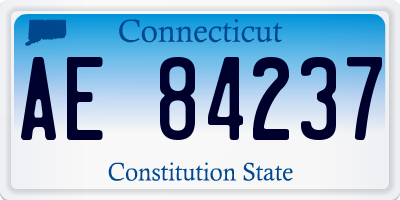 CT license plate AE84237
