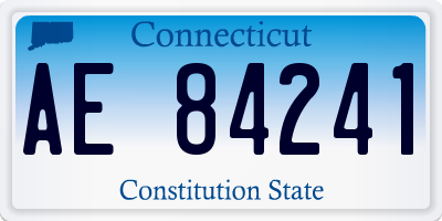 CT license plate AE84241