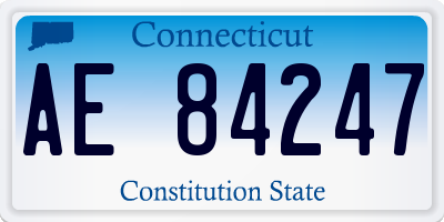 CT license plate AE84247