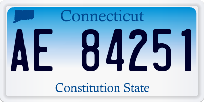 CT license plate AE84251