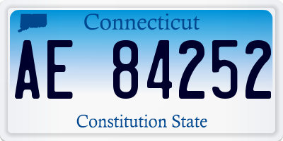 CT license plate AE84252