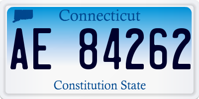 CT license plate AE84262