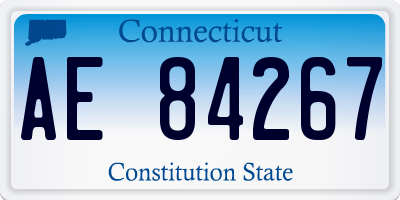 CT license plate AE84267