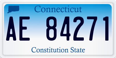 CT license plate AE84271