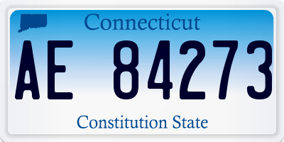 CT license plate AE84273
