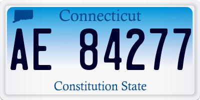 CT license plate AE84277