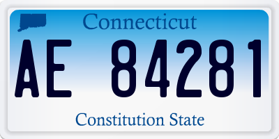 CT license plate AE84281