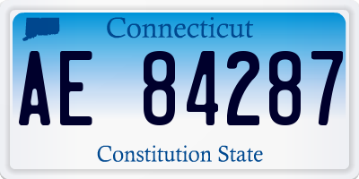 CT license plate AE84287